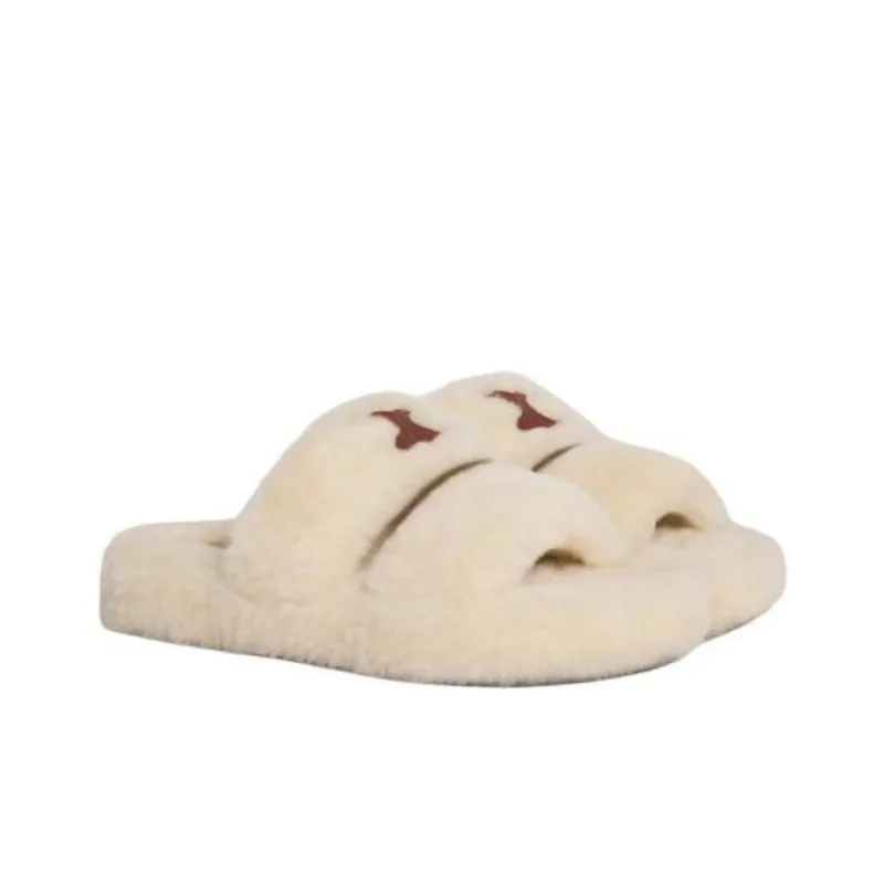 CELINE Slide Slippers Women's Beige-2