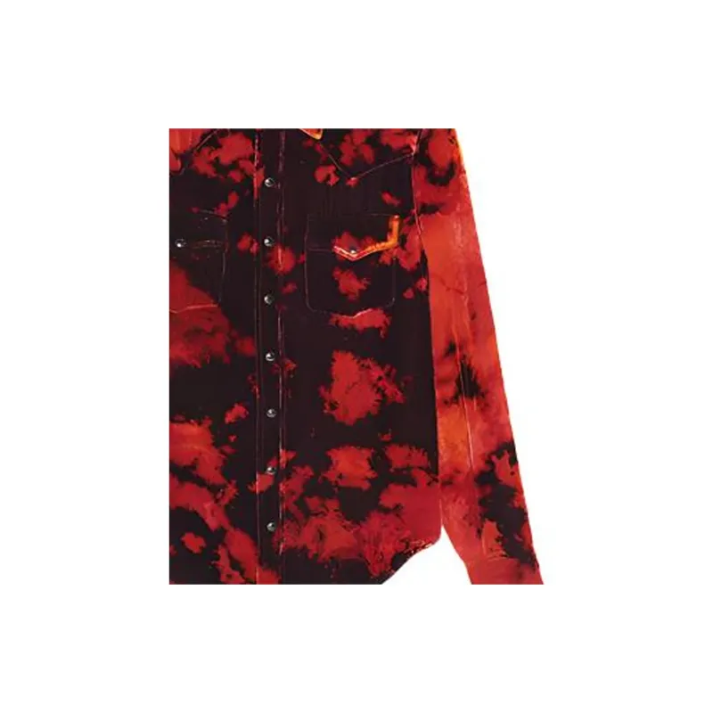 SAINT LAURENT Shirts Men Burgundy-4