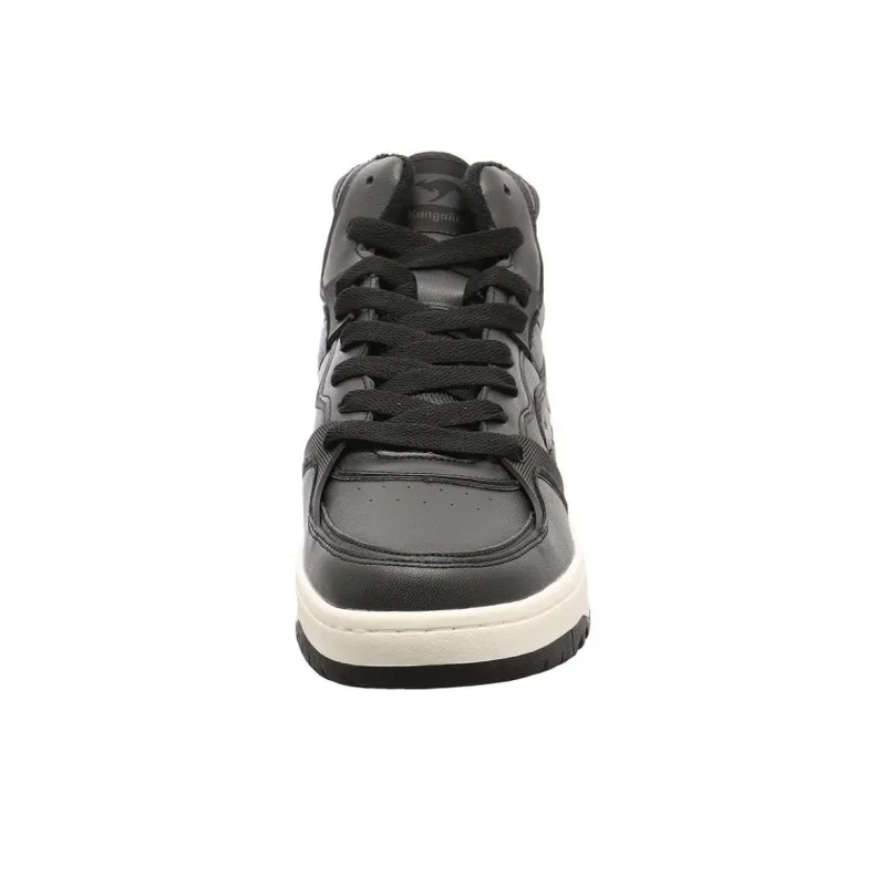 KangaROOS Anti Slip Wear Resistant Mid Top Skateboard Shoes Unisex Black-2