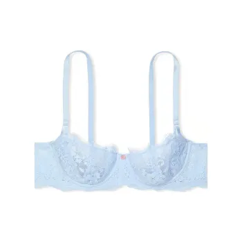 Victoria's Secret Dream Angels Wicked Unlined Lace Balconette Bra/LB Bra Women's Light Blue