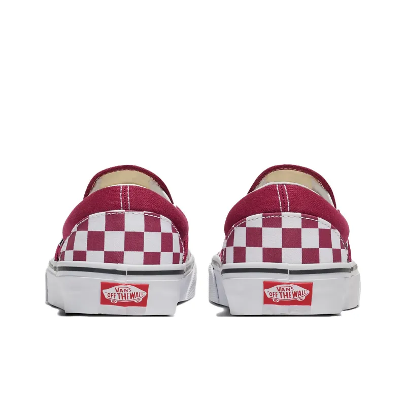 Vans Classic Slip On 'Checkerboard Rhododendron Red'-2
