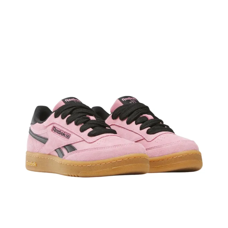Reebok Anti Slip Wear Resistant Low Top Kids' Skateboarding Shoes Pink Black Teenagers-2