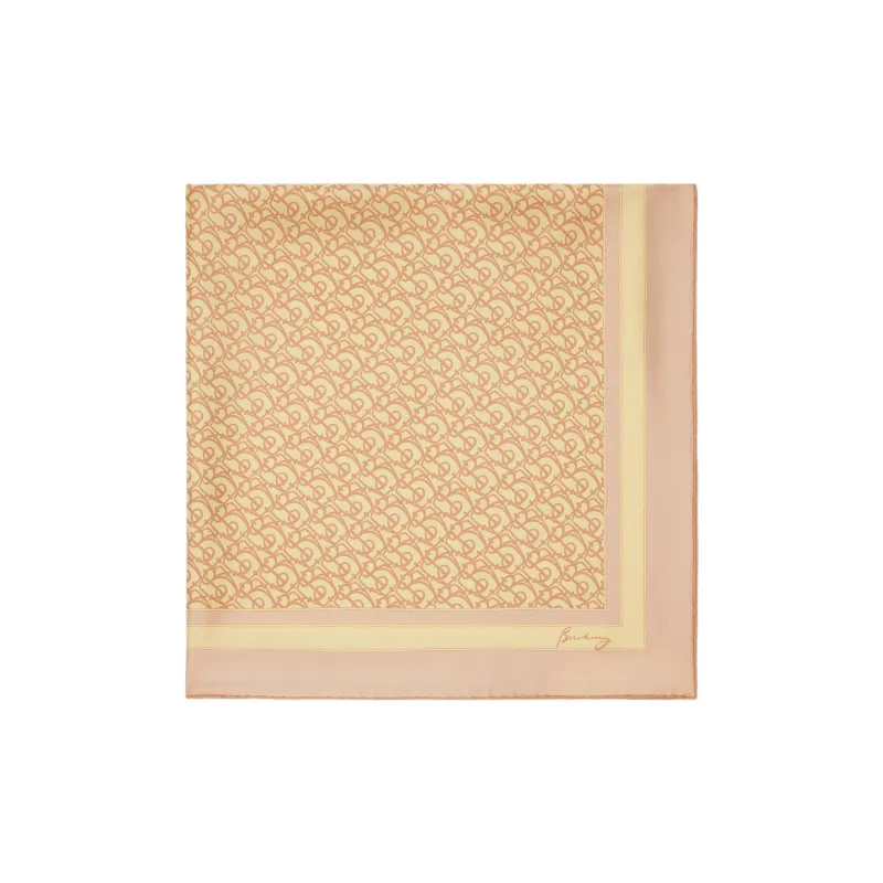 Burberry Silk Scarves Unisex Tea Brown-1