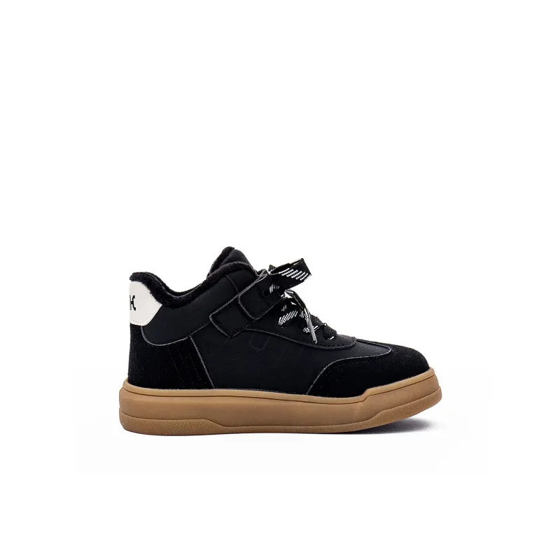 ASK Slip Resistant Thermal Support Mid Top Kids' Skateboarding Shoes Black Kids'-1