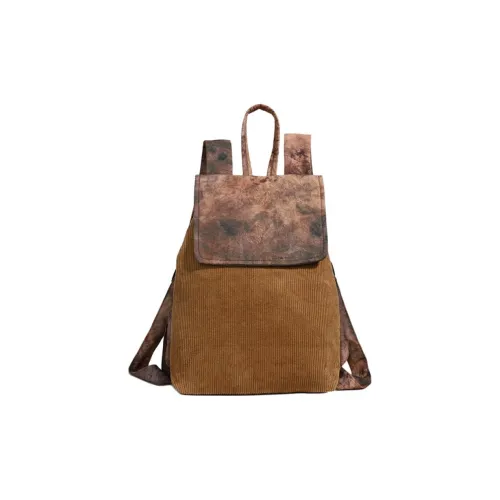 Everthames Corduroy With Additional Fabric Backpack Regular Women's Brown