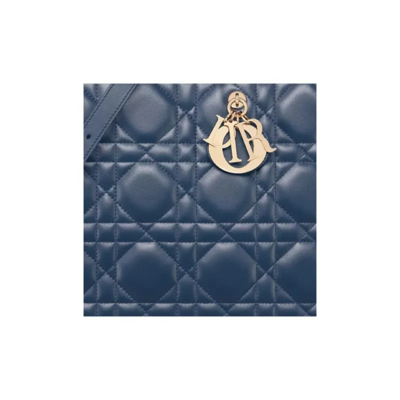 DIOR BookTote Calfskin Tote Bag, Shopping Bag, Shoulder Bag, Crossbody Bag, Handbag Medium Size Women's Deep Sea Blue-5