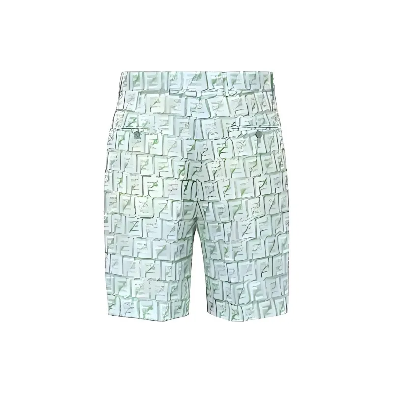 FENDI All Over Ff Printed Belt looped Shorts-1
