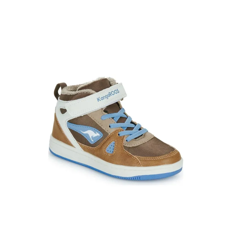 KangaROOS Anti Slip Wear Resistant Kids' Skateboarding Shoes Brown/Blue/White Kids'-2