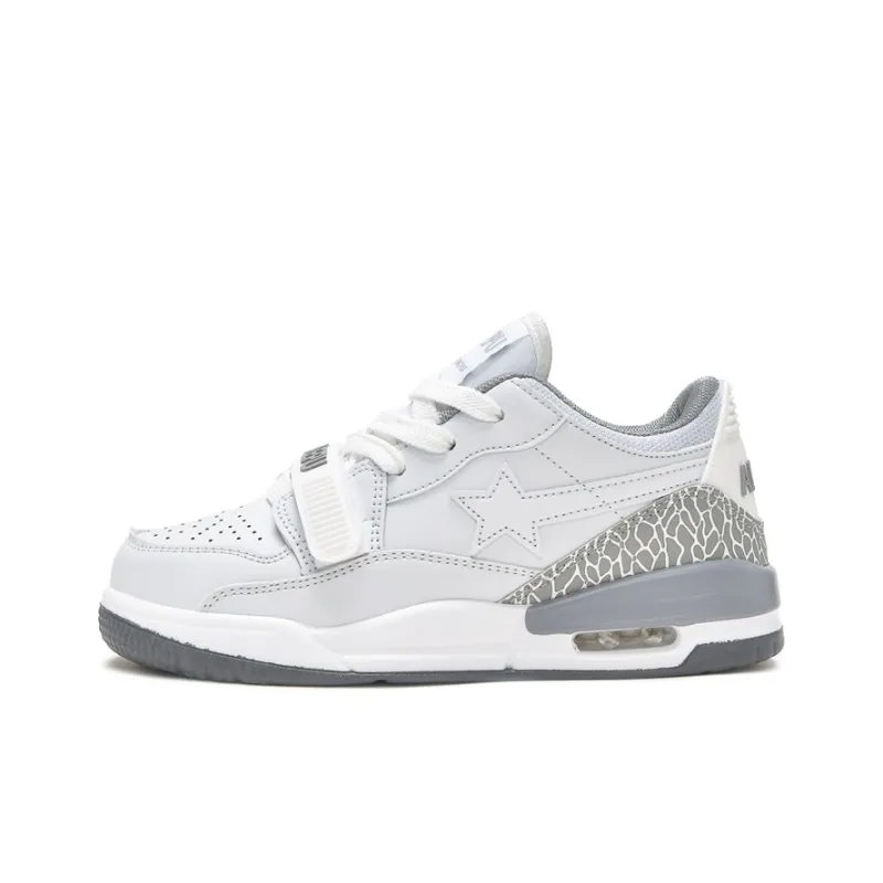 ABCYLM Thermal Slip Resistant Cushioning Impact Resistance Abrasion Resistant Low Top Skateboard Shoes Unisex White-8