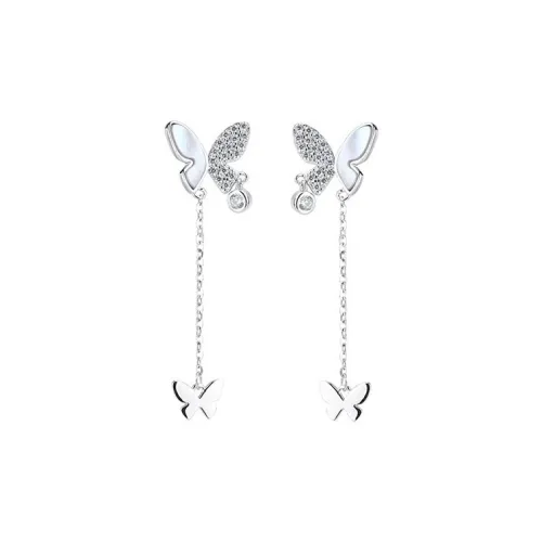 SHARK BABY S999 Fine Silver Earrings Women's