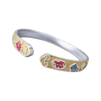 Stone Edge Poly 999 Fine Silver Bangles Unisex