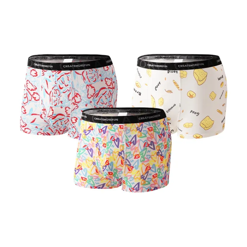 Qiao Ni Tong Underpants Men's 3 Pack-4