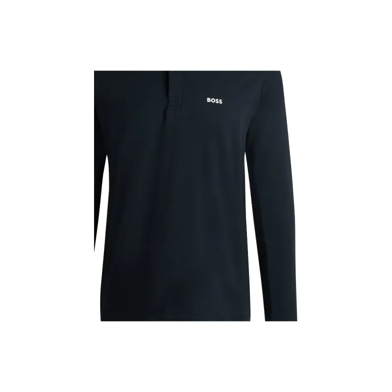 HUGO BOSS Logo Print Long sleeves Polo Shirt-3