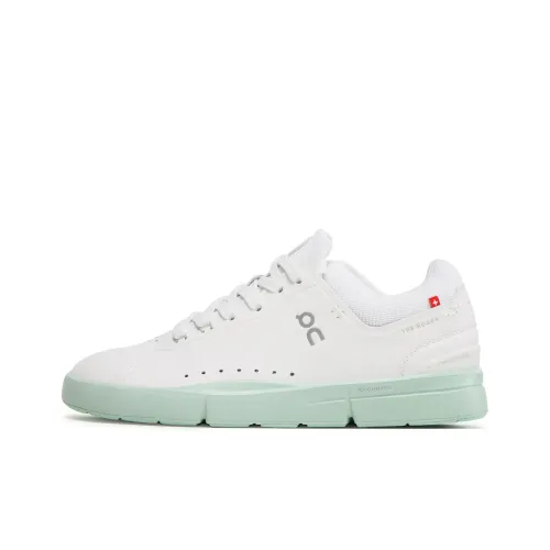 On The Roger Advantage Anti-Slip Wear-Resistant Low-Top Casual Shoes Women's White Green