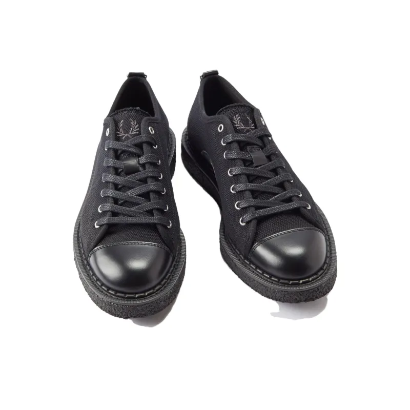 George Cox x FRED PERRY Monkey Low-Top Canvas Shoes Unisex Black-2