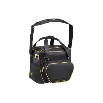 Mizuno Synthetic Leather One Shoulder Crossbody Travel Bag Unisex Black