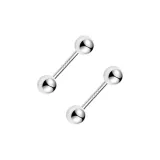 999 Silver[4mm Silver]1 Pair Eh-2175.ebB