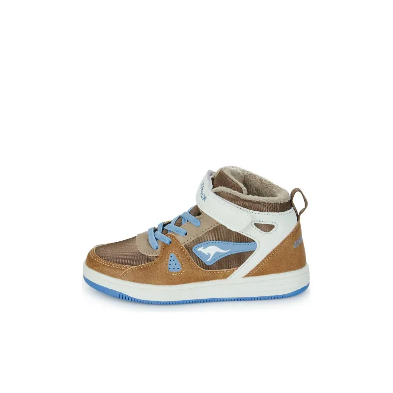 KangaROOS Anti Slip Wear Resistant Kids' Skateboarding Shoes Brown/Blue/White Kids'-0