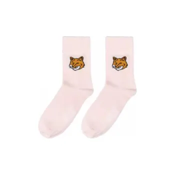 Maison Kitsune Mid Calf Socks Women's 1 Pack Pink