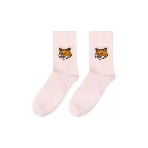 Maison Kitsune Mid Calf Socks Women's 1 Pack Pink