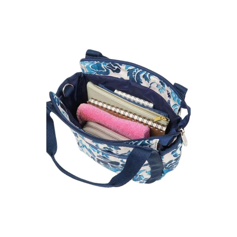 LeSportsac Polyester Shoulder Bag Crossbody Bag Handbag Small Size Women's Blue & White-4