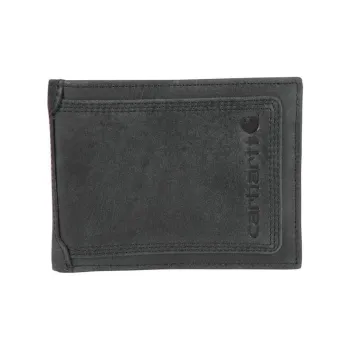 Carhartt Top Grain Cow Leather Passport Holder Regular Men's Black Gray Color