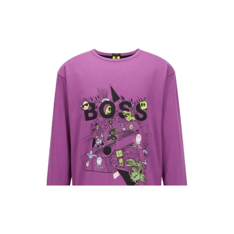 HUGO BOSS SS22 T Shirt Men's Purple-4