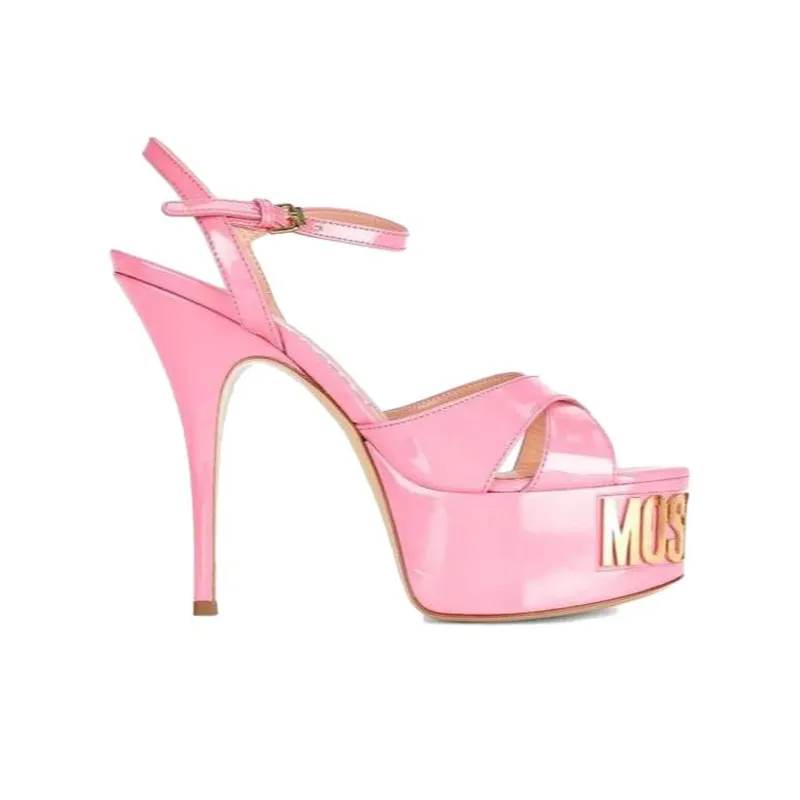 MOSCHINO One Strap Sandals Women's Pink-1