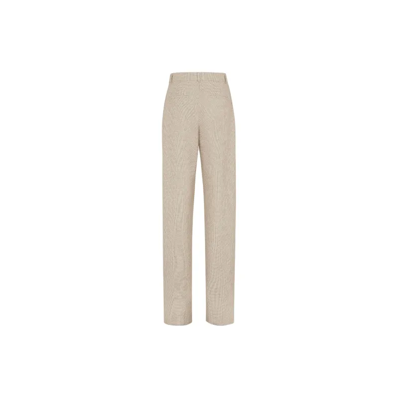 FENDI Micro Check Detailed Pleated Trousers-1