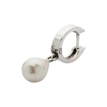 EMANUELE BICOCCHI Drop pearl Huggie Hoop Earring