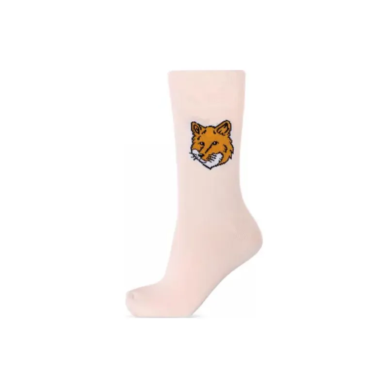 Maison Kitsune Mid Calf Socks Women's 1 Pack Pink-1