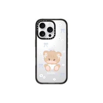 CASETIFY TPU+PC Material LATTE RIBBON Bowknot Latte Phone Cases Compatible With IPhone 16/15/14/Pro/Ma Cartoon