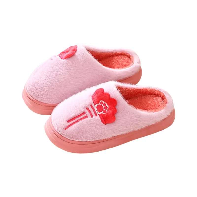 Yalu Fall And Winter Japanese And Korean Style Couple Home Indoor Velvet Cotton Slippers With Soft Soles Home Slippers-2