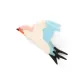 Blue Swallow Claw Clip