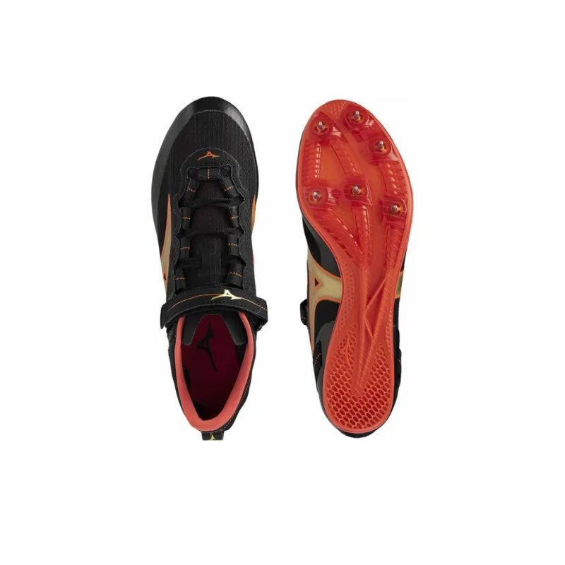 Mizuno Anti Slip Wear Resistant Low Top Training Shoes Unisex Black Gold-2