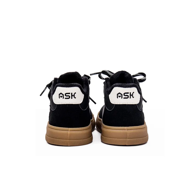 ASK Slip Resistant Thermal Support Mid Top Kids' Skateboarding Shoes Black Kids'-5