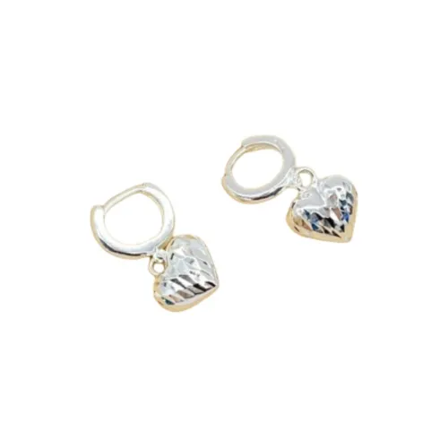 Stone Edge Poly Foot Silver 990 Sterling Silver Drop Earrings Unisex