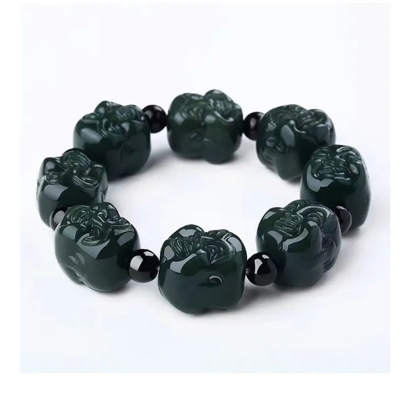 YUDI Hetian Jade Bracelets Green Jade Men's-1