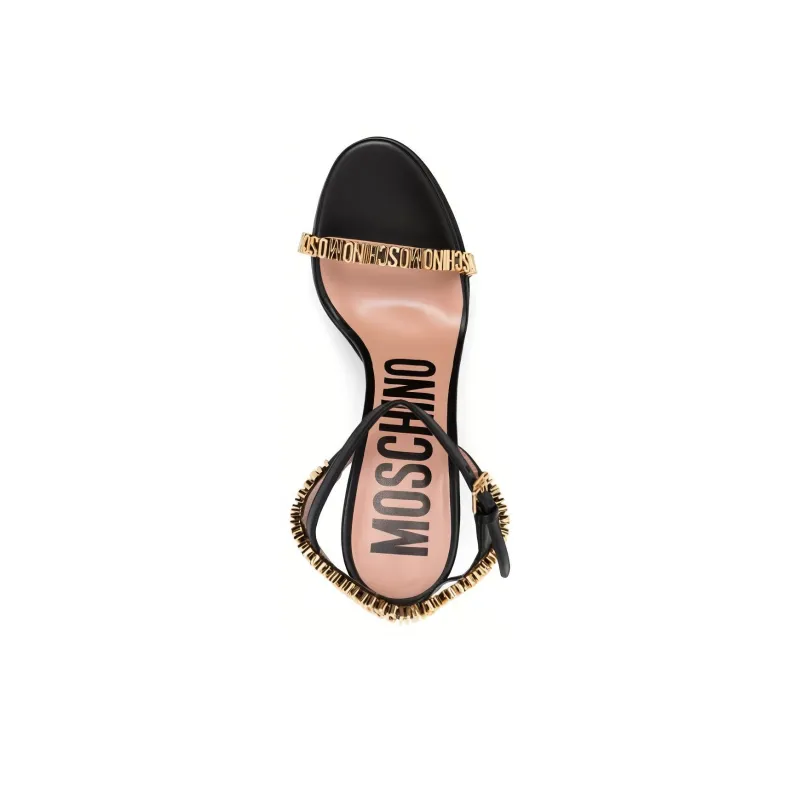 MOSCHINO Logo Plaque Platform Sandals Women's-4