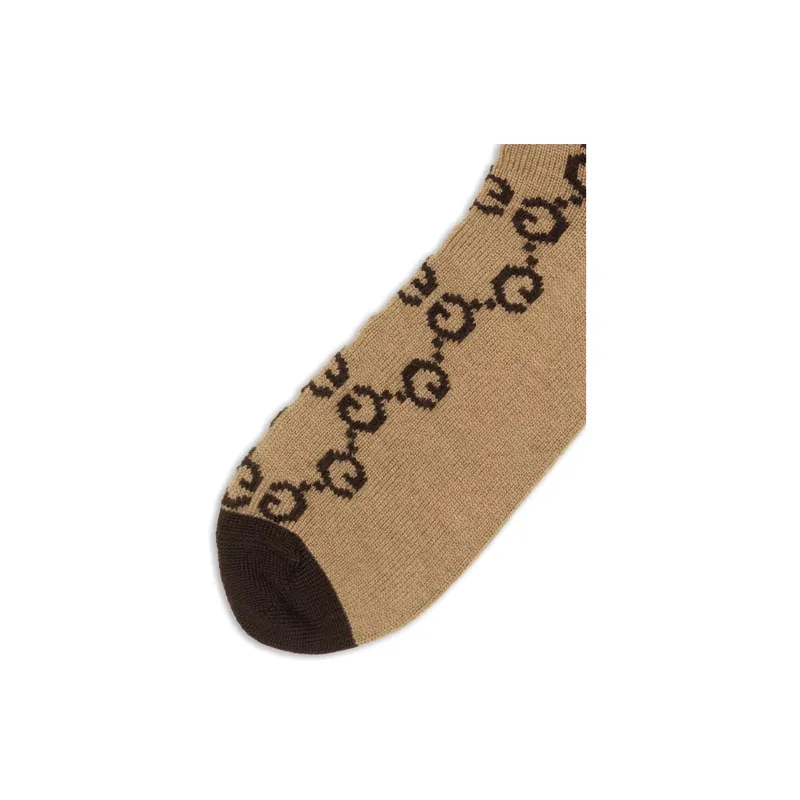 GUCCI FW22 Knee-High Socks Men's 1 Pack Green-2