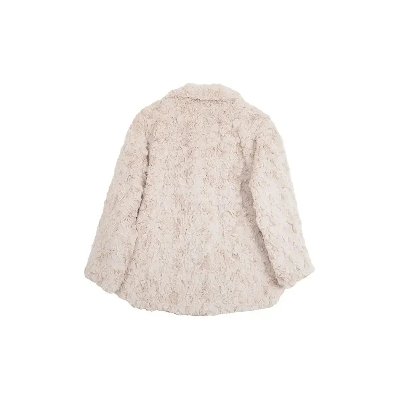 PAIN OR PLEASURE Velvet feel Coat Women's Apricot-1