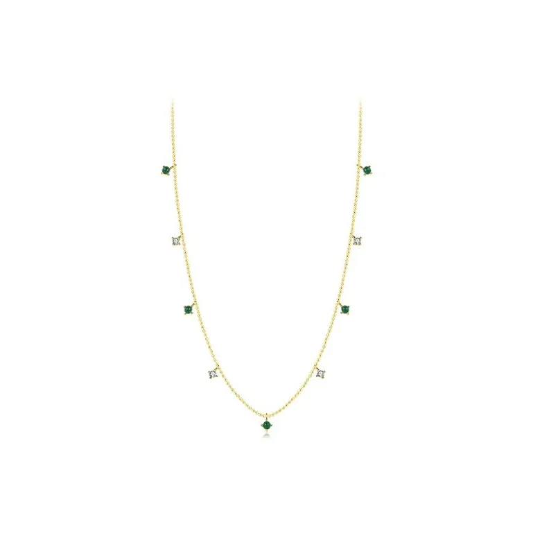 CARAT'S DIARY S925 Silver Collarbone Chain Necklace Women's-6