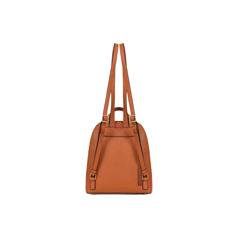 H HEXAGONA PARIS Grain Print Synthetic Fiber Backpack Regular Women's Brown-2