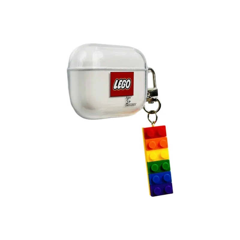 Sopi Compatibility With Apple AirPods 4/2/3/4th Generation/AirPods Pro/Pro 2 TPU LEGO Pendant Headphone Cases-1