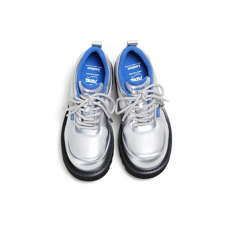LOOKUN x ADCDAVINCI Functional Wind Series Anti Slip And Wear Resistant Height Increasing Casual Shoes Unisex Silver-3