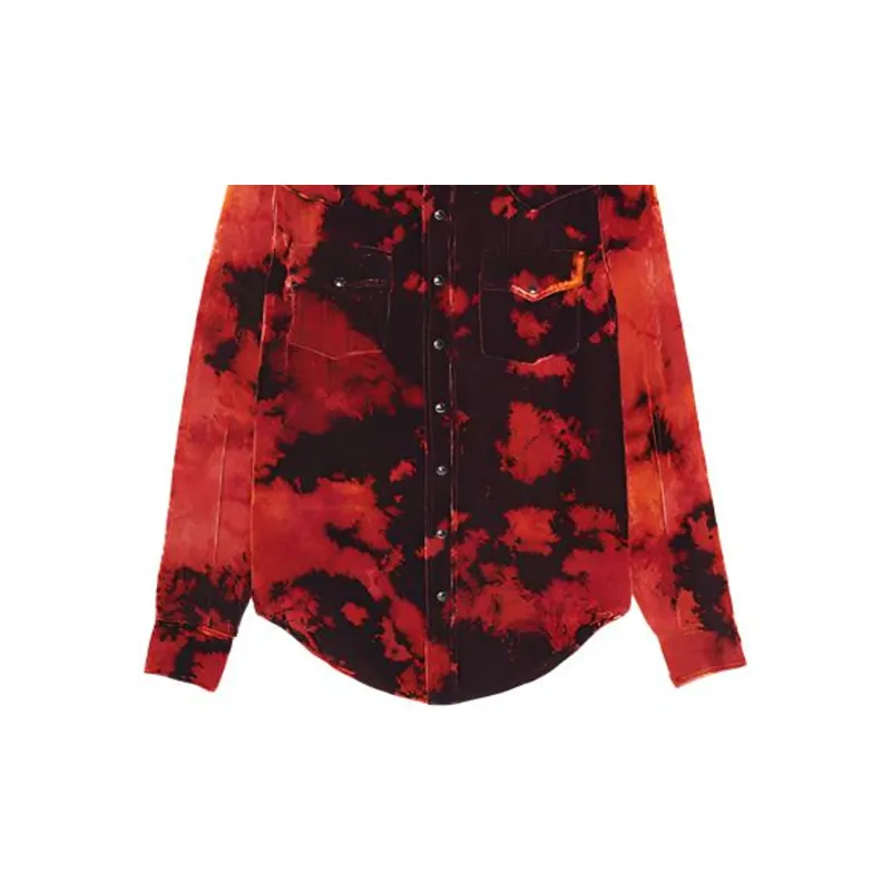 SAINT LAURENT Shirts Men Burgundy-3