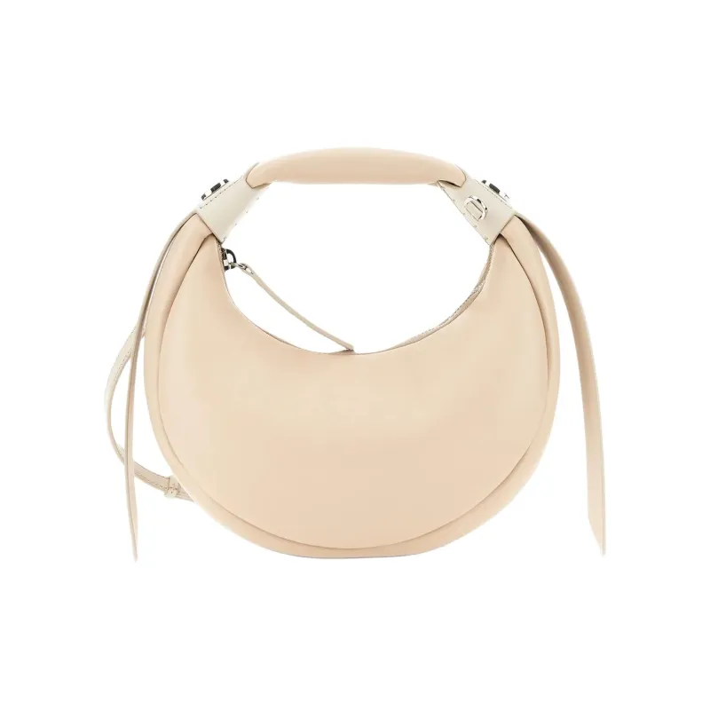 HOGAN Nappa Leather Hobo Bag Shoulder Bag Crossbody Bag Handbag Mini Women's Ivory-0