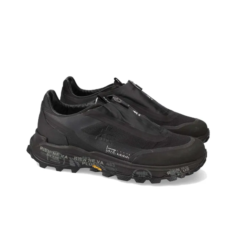 PREMIATA Sciliar Low-Top Casual Shoes Men's Black-3