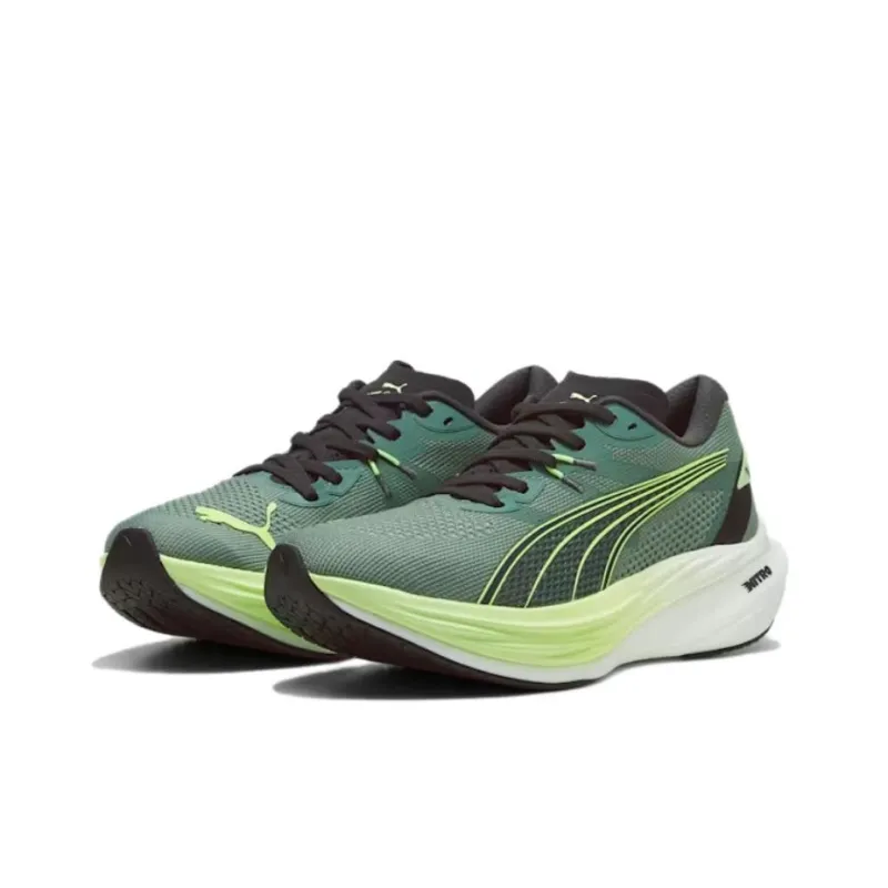 PUMA Deviate NITRO 3 Anti Slip Wear Resistant Low Top Running Shoes Men's Green-2