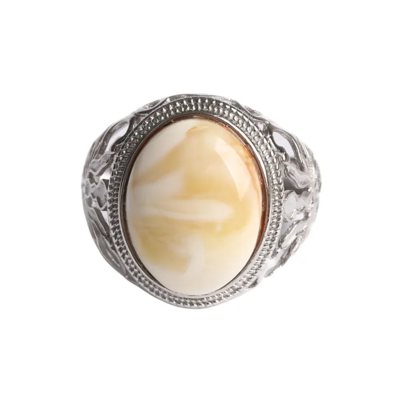 Ou Said Jewelry Amber Beeswax Rings Unisex-0